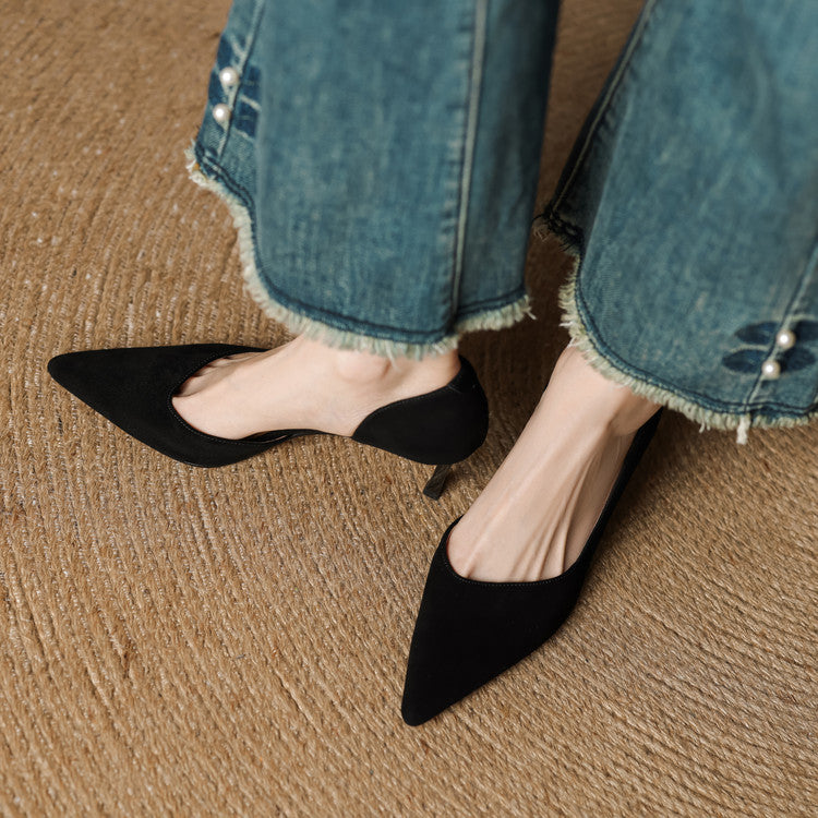 Nuva Genuine Leather Heels  Liora Lane Boutique