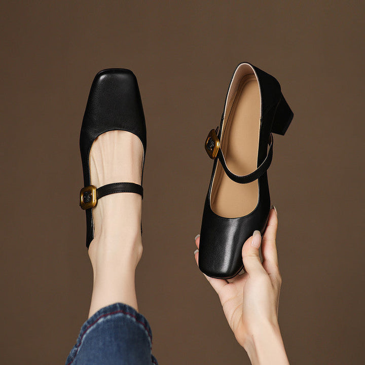 Kelis Genuine Leather Heels  Liora Lane Boutique