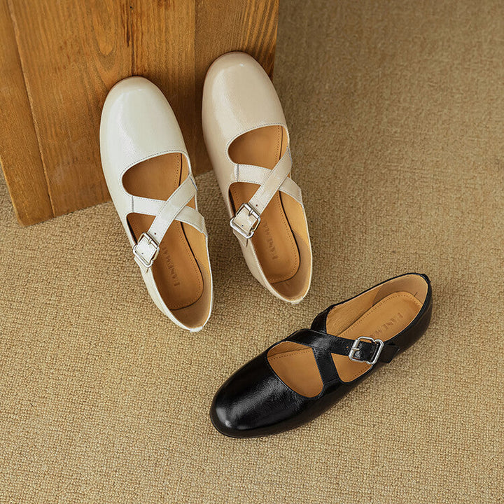 Nyra Genuine Leather Shoes  Liora Lane Boutique