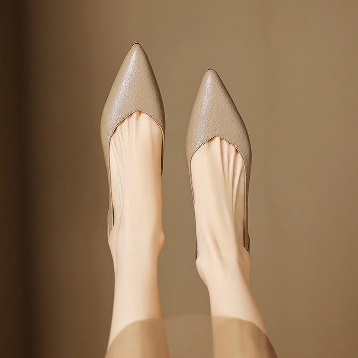 Nera Genuine Leather Heels  Liora Lane Boutique