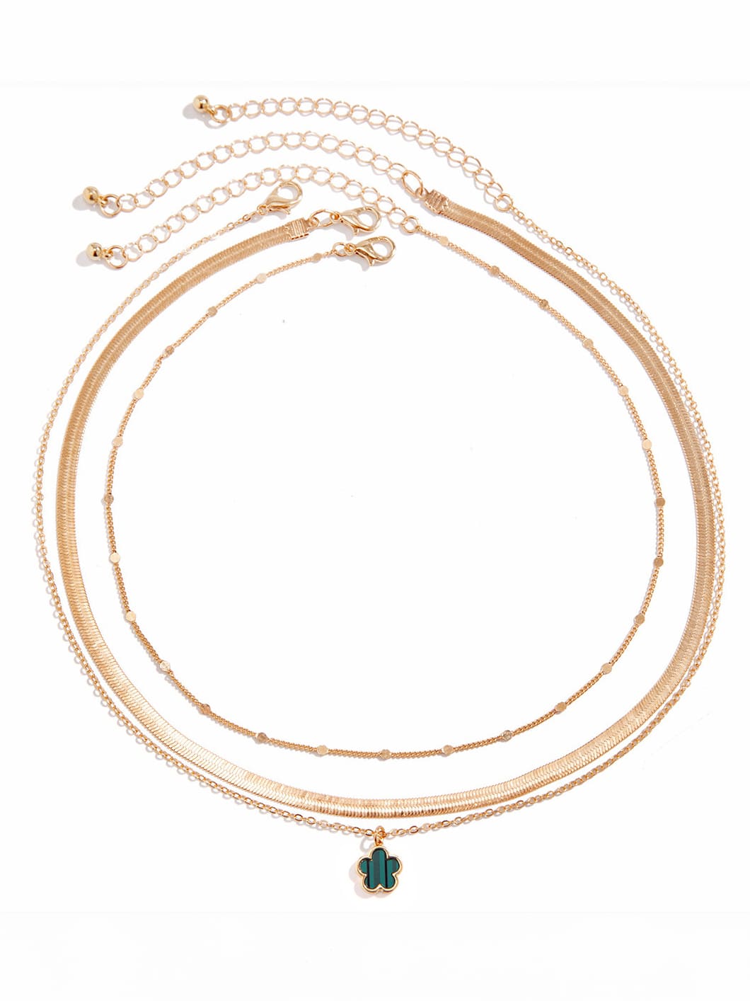 Clover Rainbow Serpent Chain Necklace Jasmine's Boutique Australia