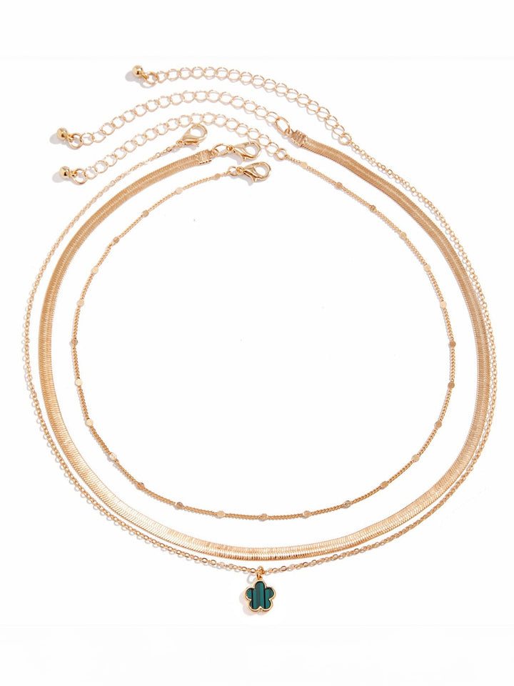 Clover Rainbow Serpent Chain Necklace Jasmine's Boutique Australia