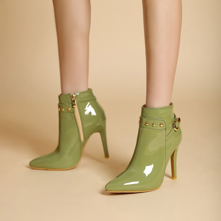 Noctara Leather Boots  Liora Lane Boutique  Olive / 9.5 74.99