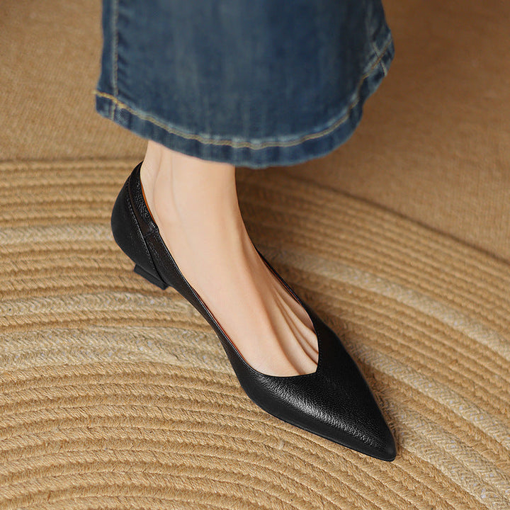 Nera Genuine Leather Heels  Liora Lane Boutique