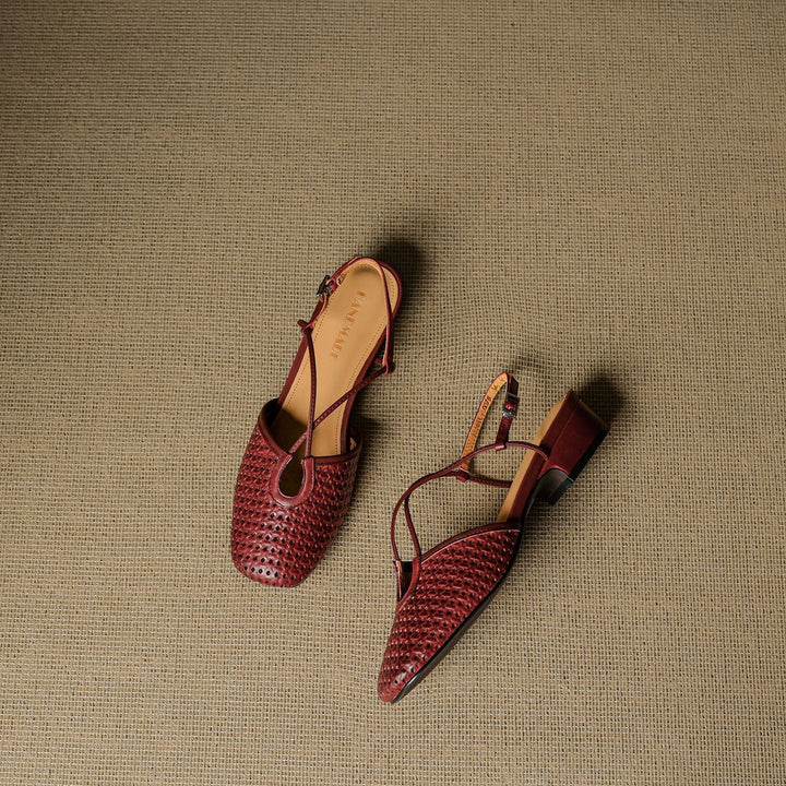 Opal Genuine Leather Slingbacks  Liora Lane Boutique