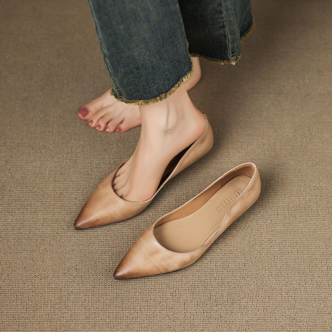 Irella Genuine Leather Flats  Liora Lane Boutique