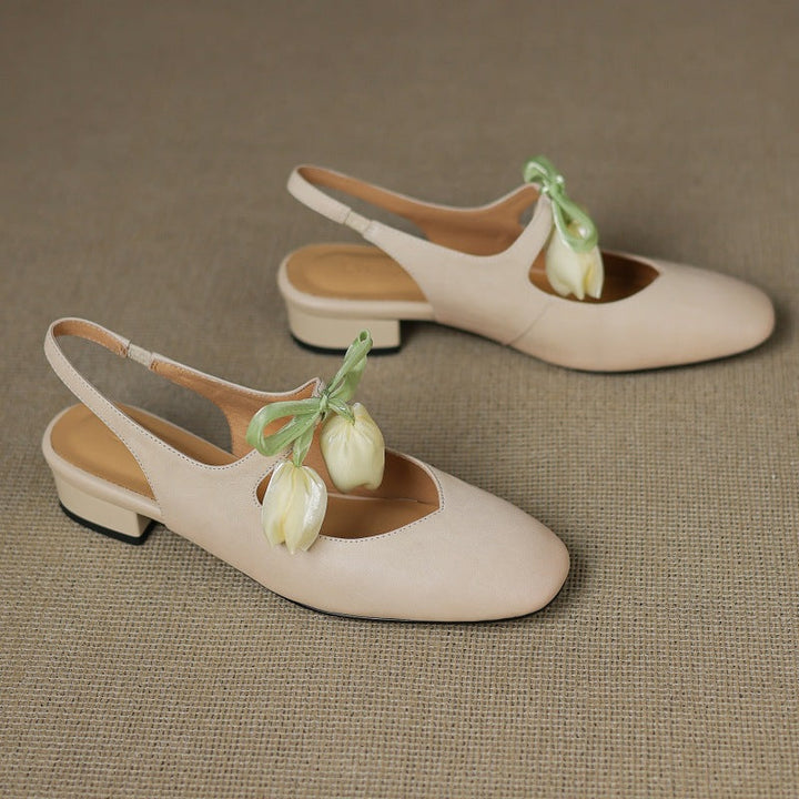 Tulip Genuine Leather Slingbacks  Liora Lane Boutique