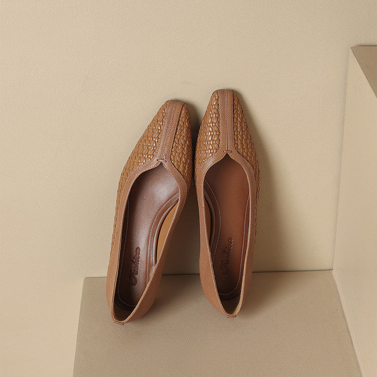 Morissa Genuine Leather Heels  Liora Lane Boutique