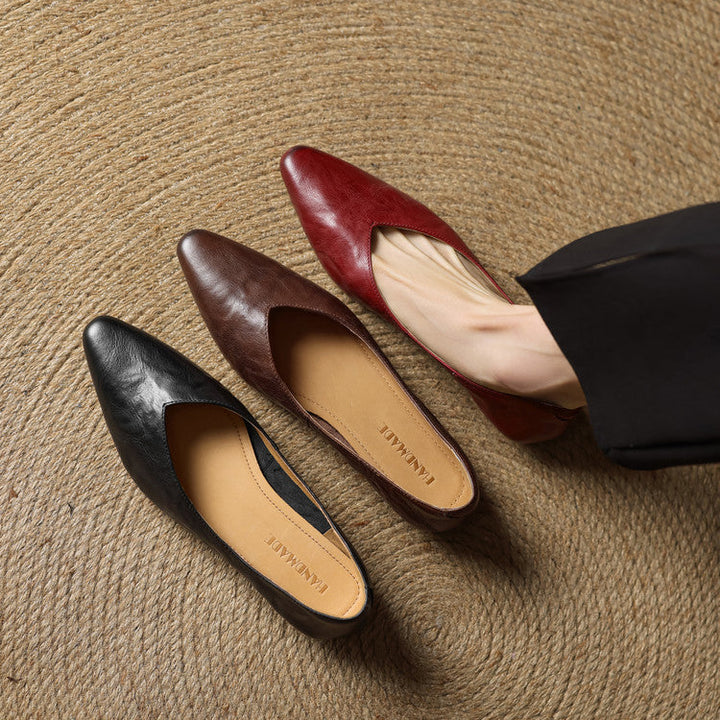 Valmir Genuine Leather Mules  Liora Lane Boutique