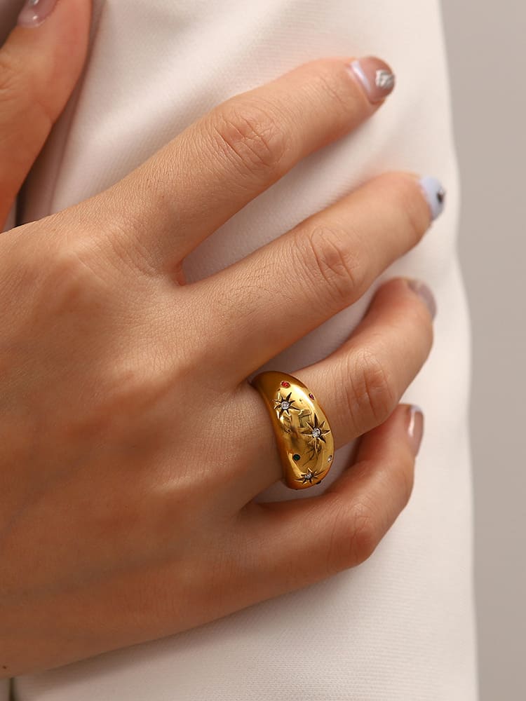 Starry Night Dome Ring Jasmine's Boutique Australia