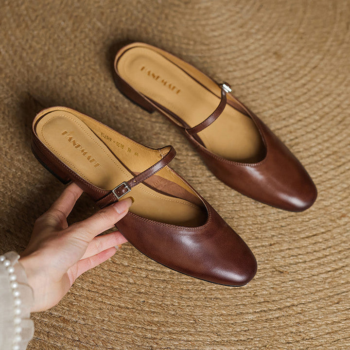 Merisa Genuine Leather Mules  Liora Lane Boutique