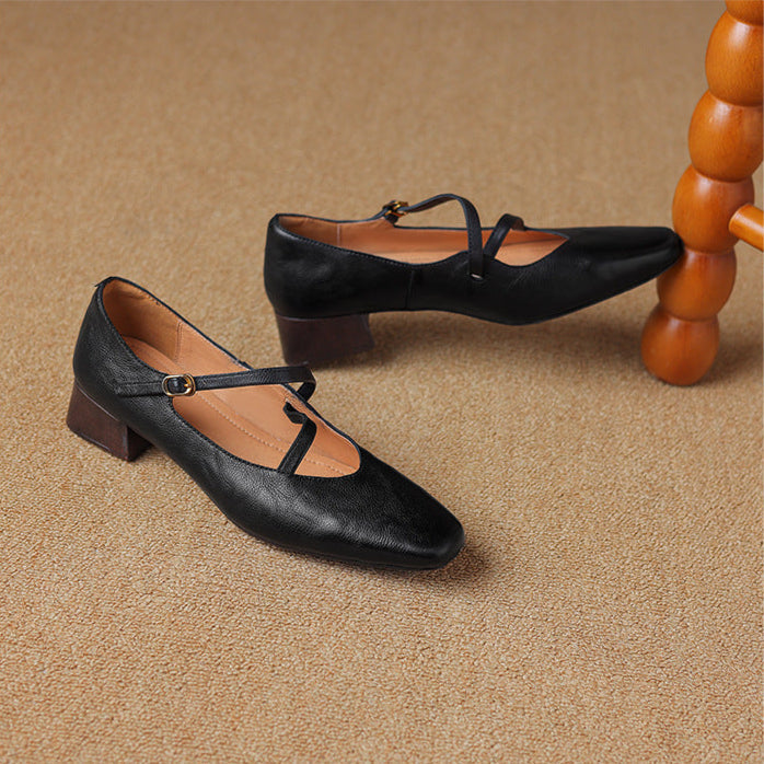 Evra Genuine Leather Heels  Liora Lane Boutique