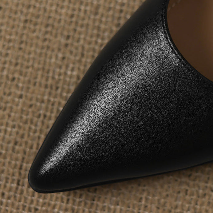 Elyia Genuine Leather Heels  Liora Lane Boutique