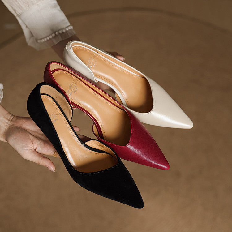 Nuva Genuine Leather Heels  Liora Lane Boutique