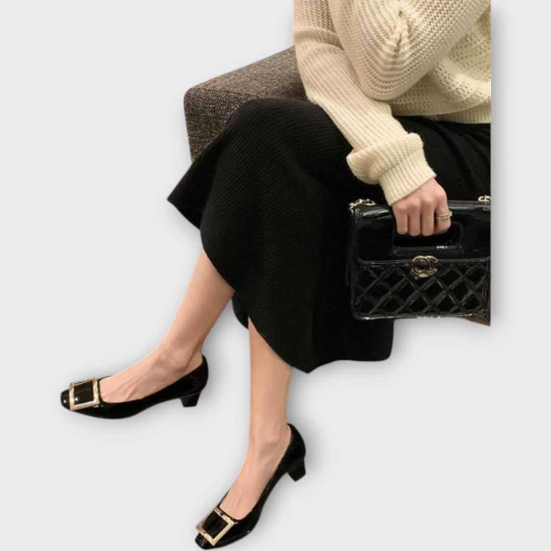 Elegant sandals with mid-heel and square toe Jasmine's Boutique Australia
