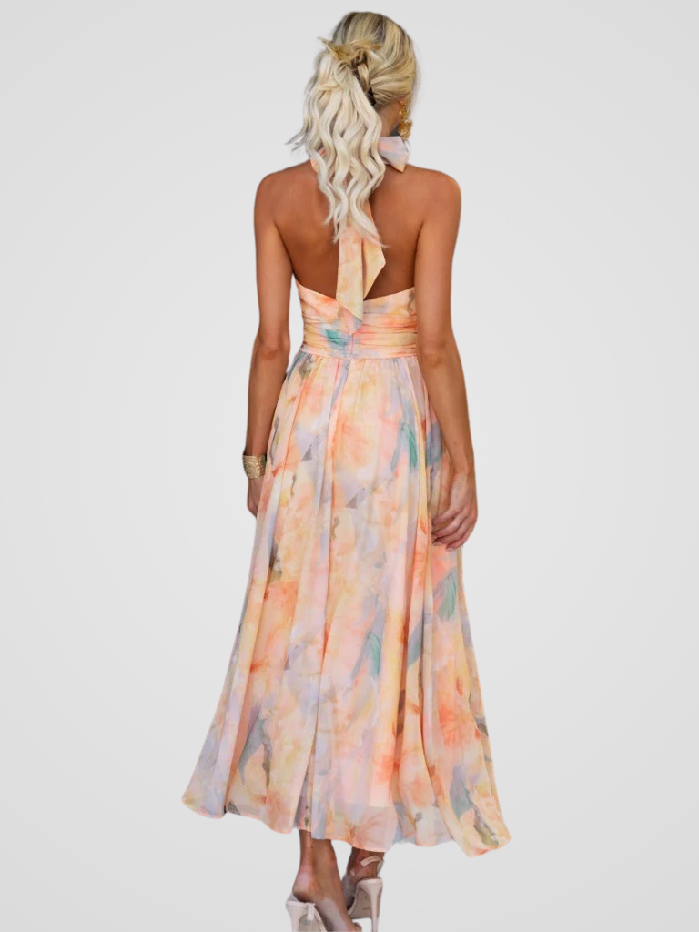 Sunset Mirage Halter Maxi Dress Jasmine's Boutique Australia