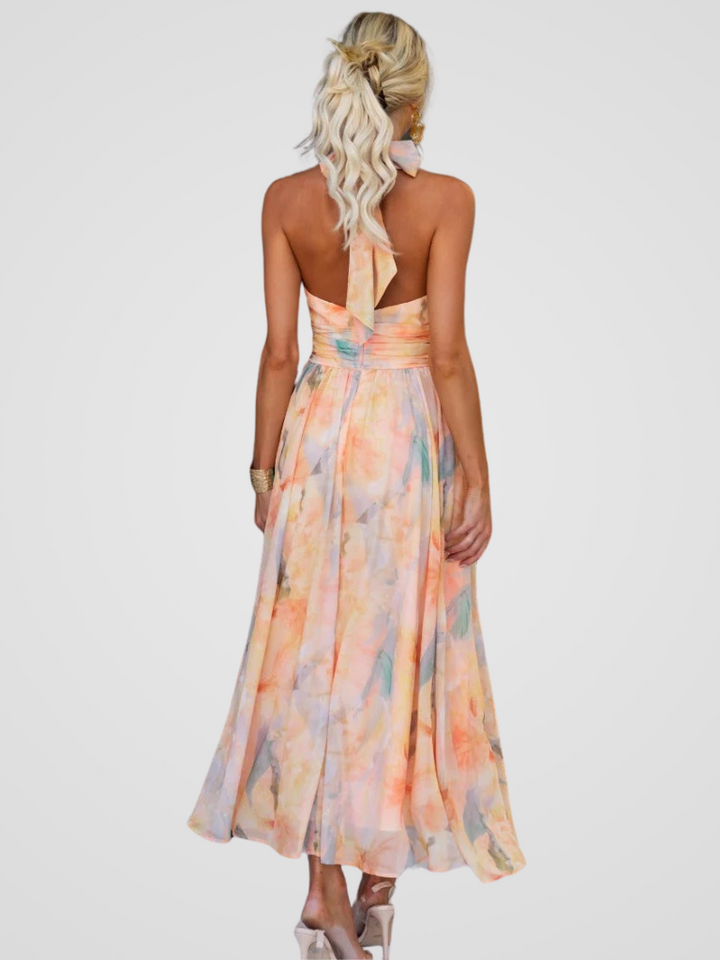 Sunset Mirage Halter Maxi Dress Jasmine's Boutique Australia