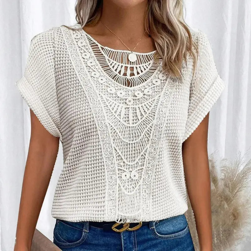 Boho Lace Accent Knit Top Jasmine's Boutique Australia