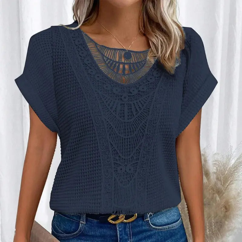 Boho Lace Accent Knit Top Jasmine's Boutique Australia