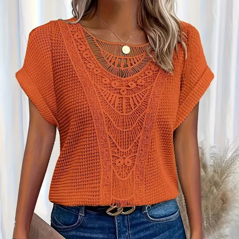 Boho Lace Accent Knit Top Jasmine's Boutique Australia