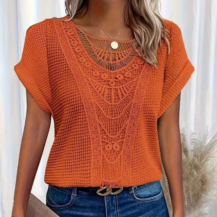 Boho Lace Accent Knit Top Jasmine's Boutique Australia