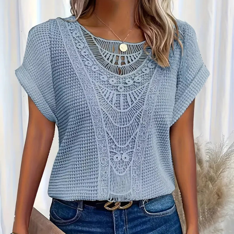 Boho Lace Accent Knit Top Jasmine's Boutique Australia