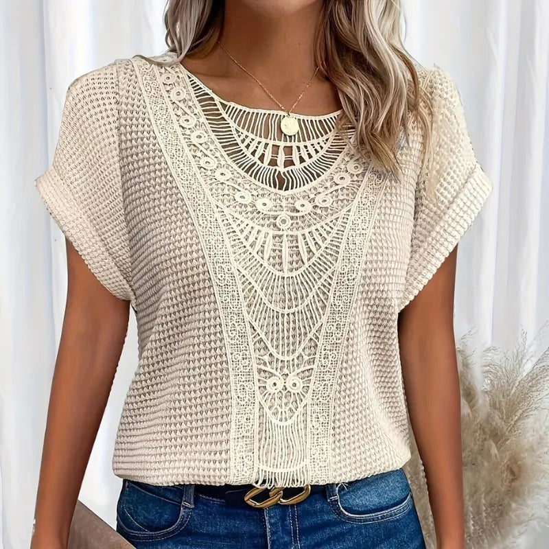 Boho Lace Accent Knit Top Jasmine's Boutique Australia