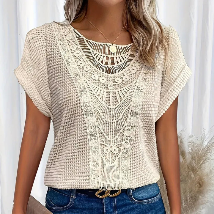 Boho Lace Accent Knit Top Jasmine's Boutique Australia