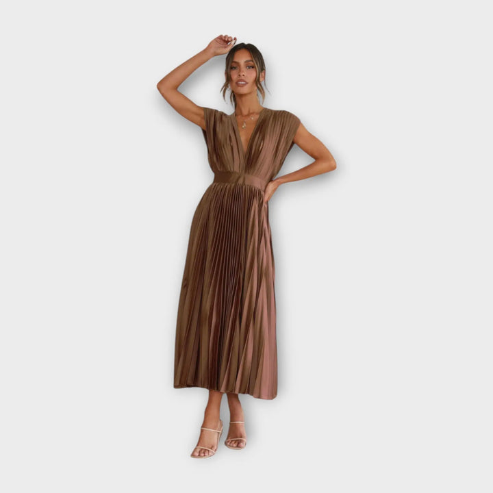 Midi Pleated Dress with Romantic Elegance Jasmine's Boutique Australia