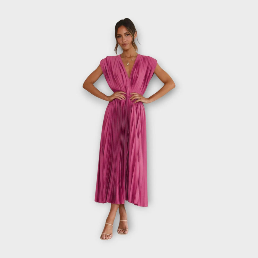 Midi Pleated Dress with Romantic Elegance Jasmine's Boutique Australia