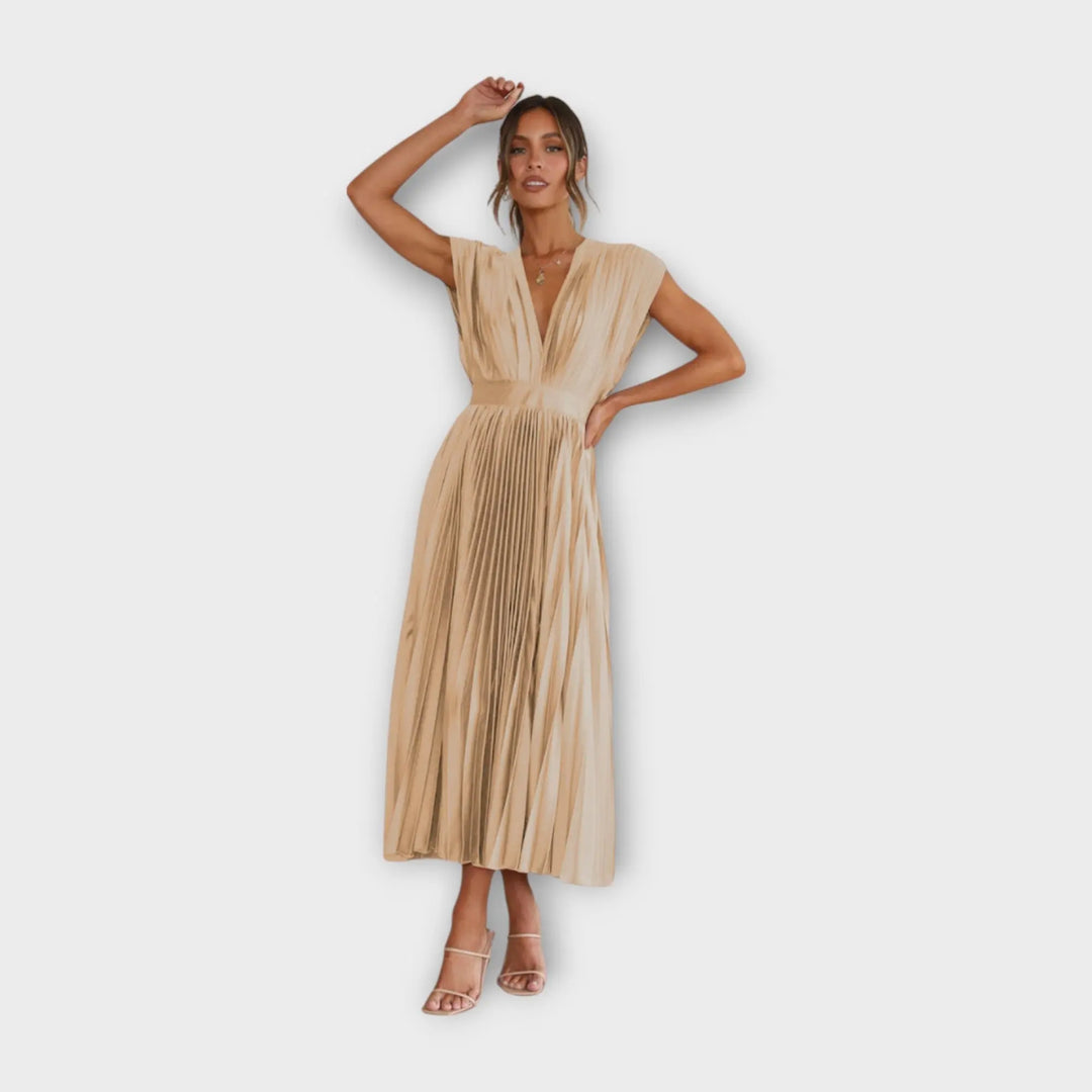 Midi Pleated Dress with Romantic Elegance Jasmine's Boutique Australia