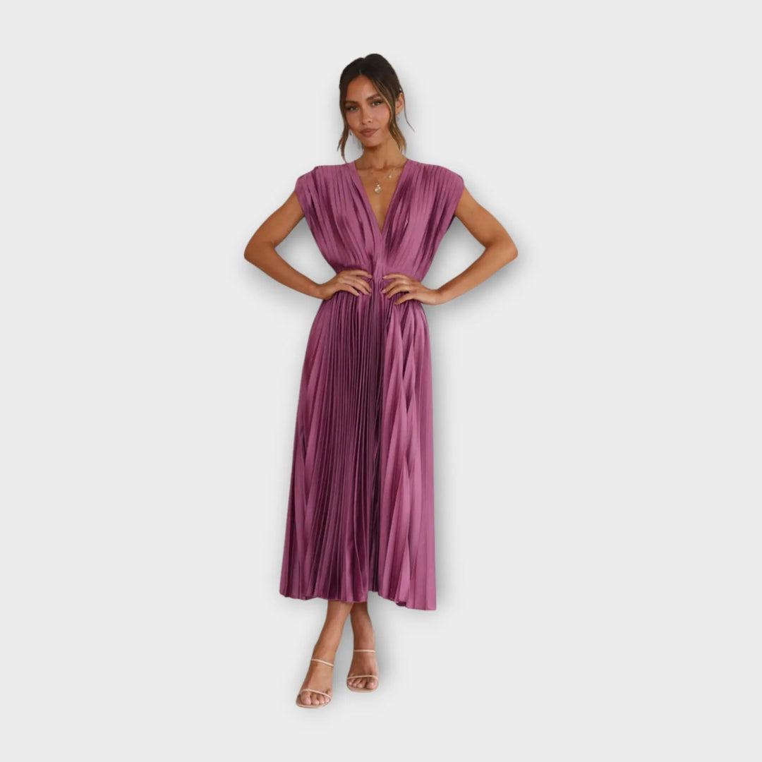 Midi Pleated Dress with Romantic Elegance Jasmine's Boutique Australia