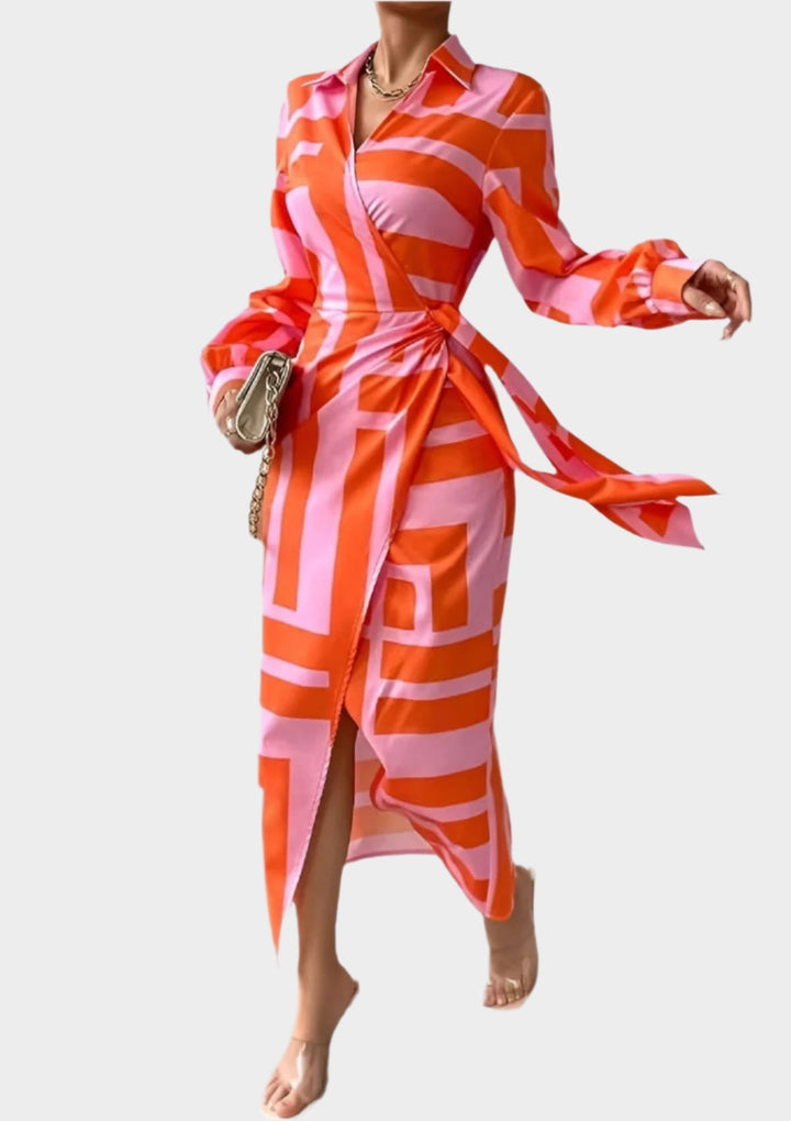 Printed Dress with Adjustable Waist Jasmine's Boutique Australia