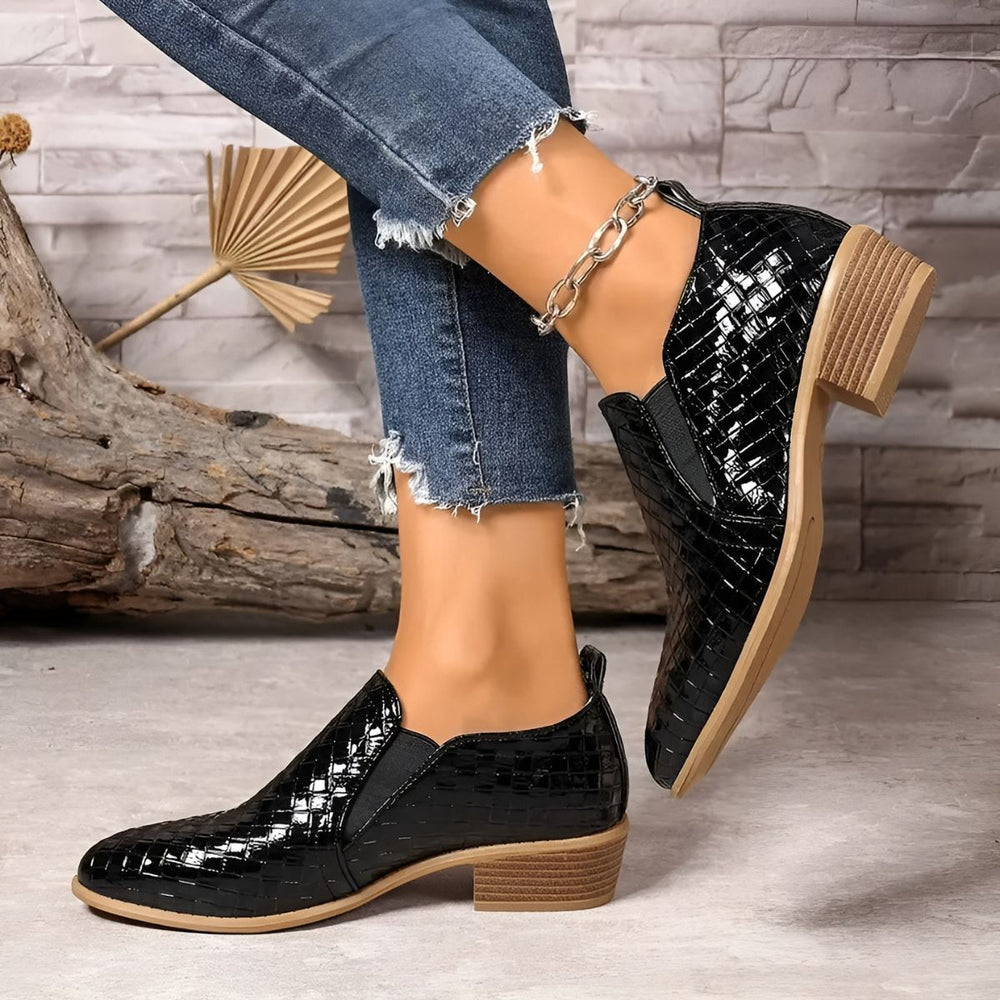 The Aria Woven Luxe Loafers – Midnight Black Jasmine's Boutique Australia