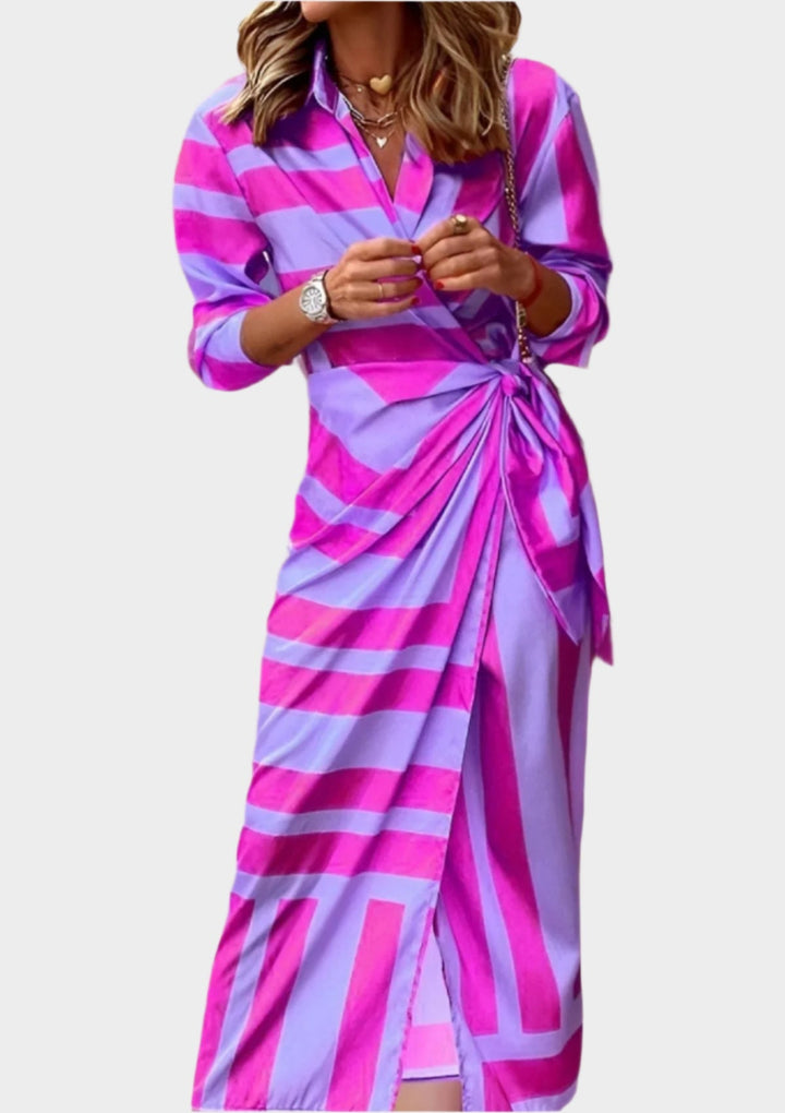 Printed Dress with Adjustable Waist Jasmine's Boutique Australia