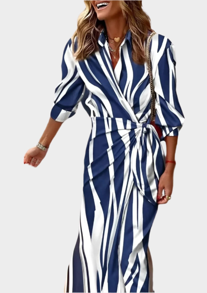 Printed Dress with Adjustable Waist Jasmine's Boutique Australia