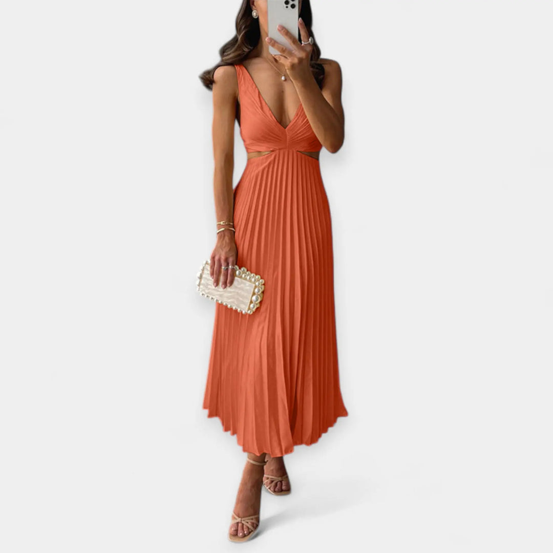 Maxi Dress with Pleated Design Jasmine's Boutique Australia