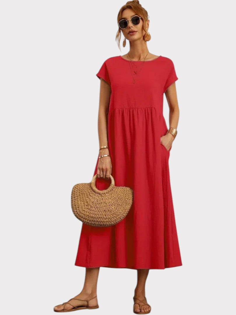 Crimson Breeze Midi Dress Jasmine's Boutique Australia