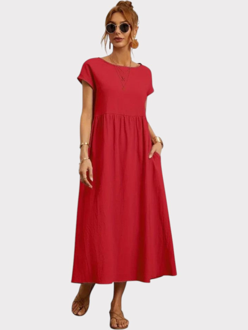 Crimson Breeze Midi Dress Jasmine's Boutique Australia