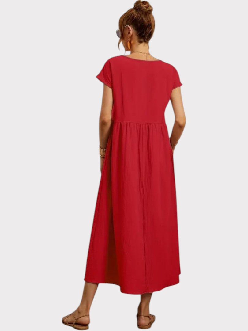 Crimson Breeze Midi Dress Jasmine's Boutique Australia