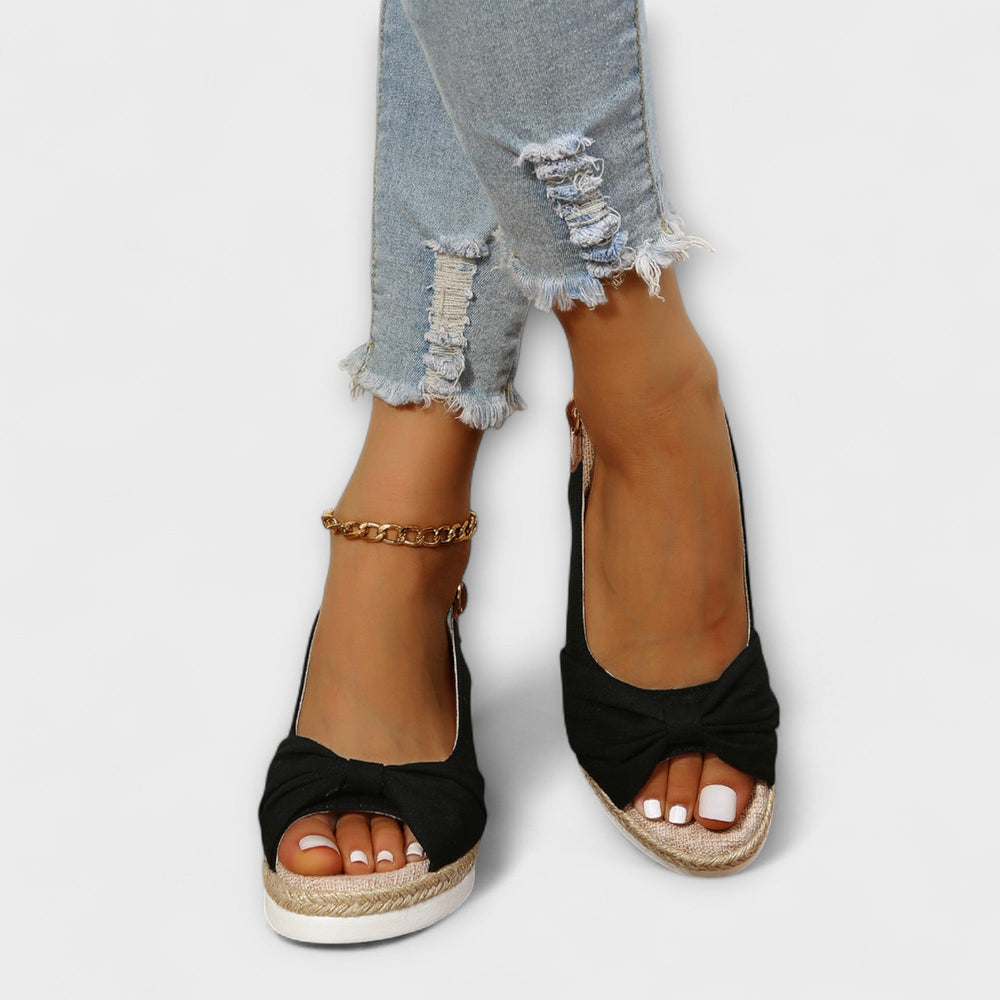 Summer Sandals with Decorative Bow Liora Lane Boutique