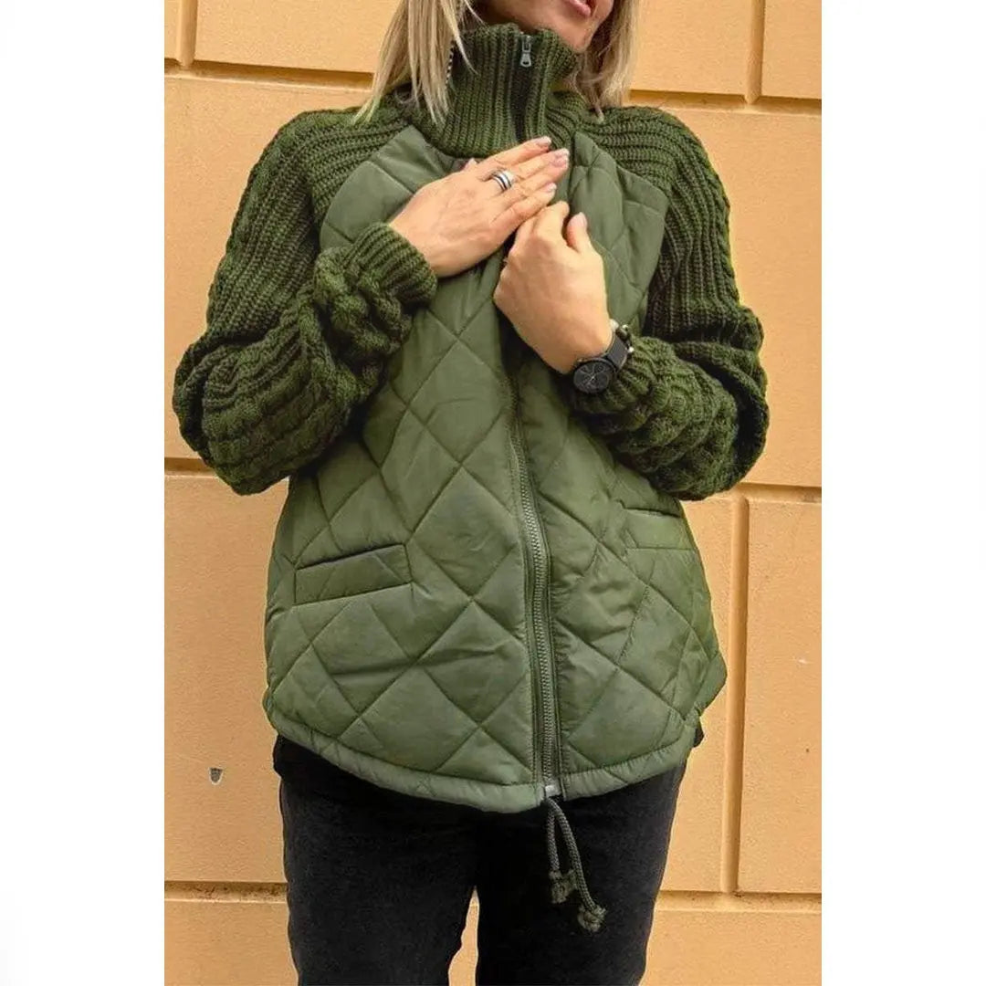 Mixed Fabric Street Coat Jasmine's Boutique Australia