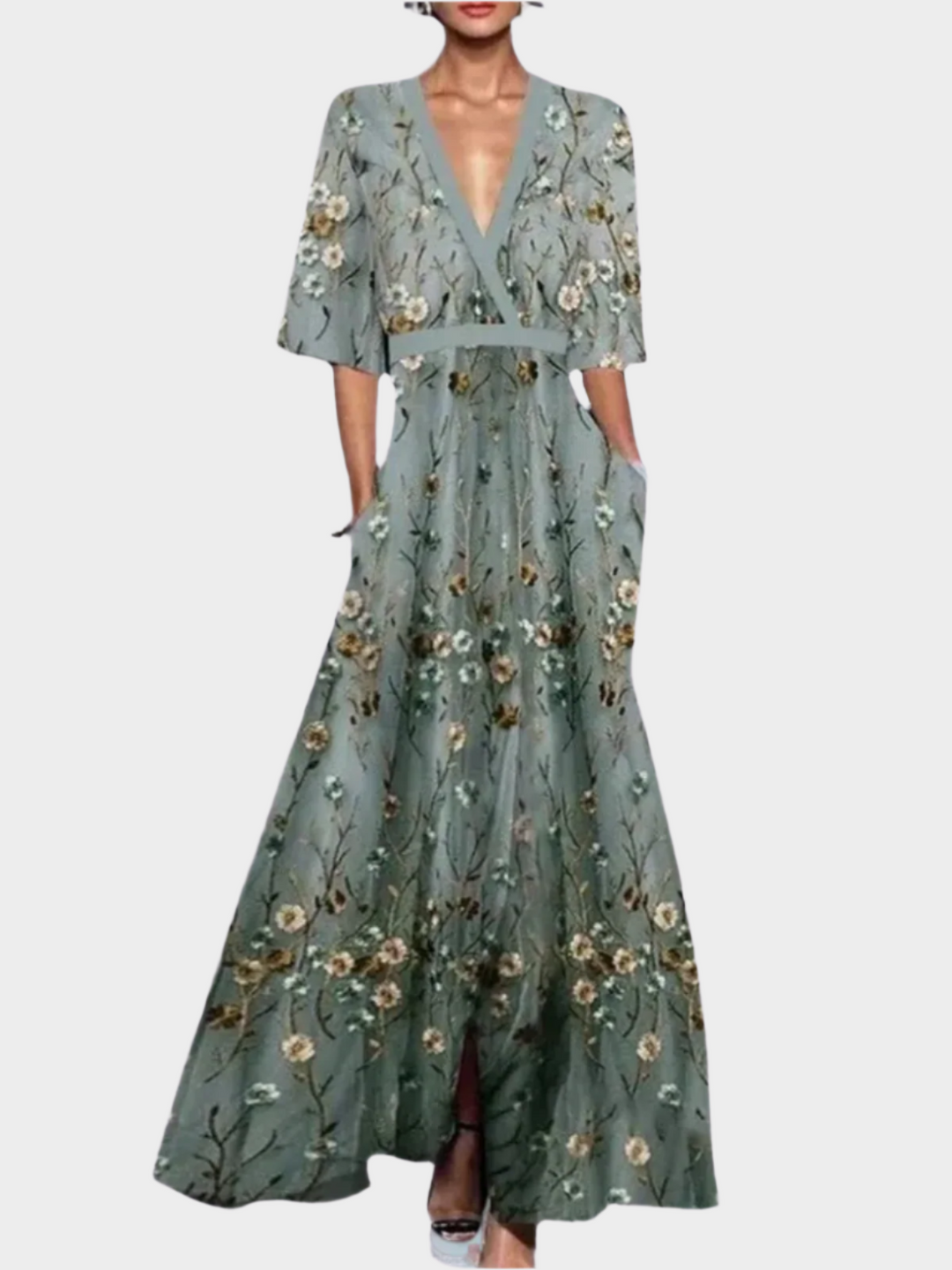 Elegant Floral Dress with Belt Jasmine's Boutique Australia
