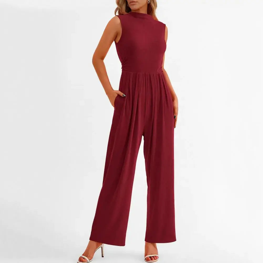 Sleeveless High-Neck Wide-Leg Jumpsuit Jasmine's Boutique Australia