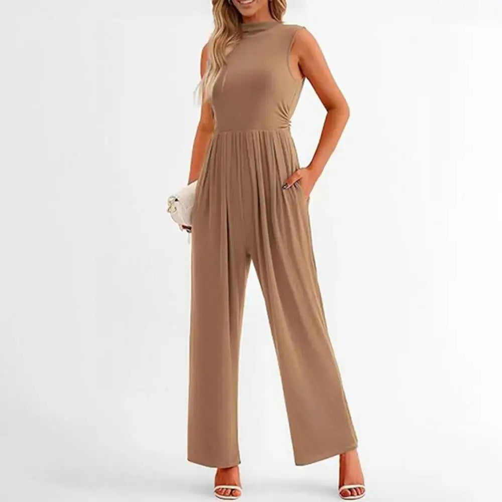 Sleeveless High-Neck Wide-Leg Jumpsuit Jasmine's Boutique Australia