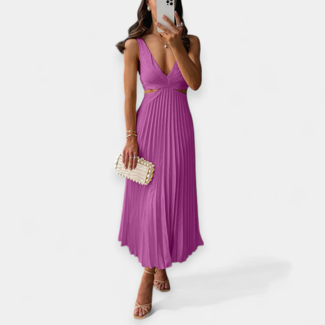 Maxi Dress with Pleated Design Jasmine's Boutique Australia