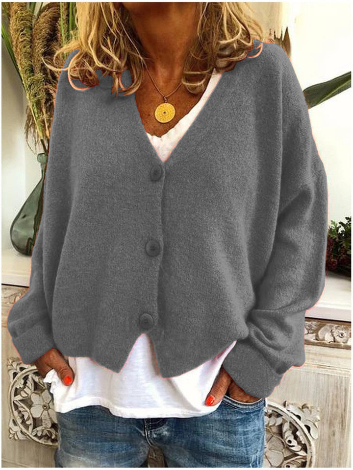 Erin | Elegant Knit Cardigan  Liora Lane Boutique #1704 Shannon Grey / UK 18-20 (3XL) 29.95