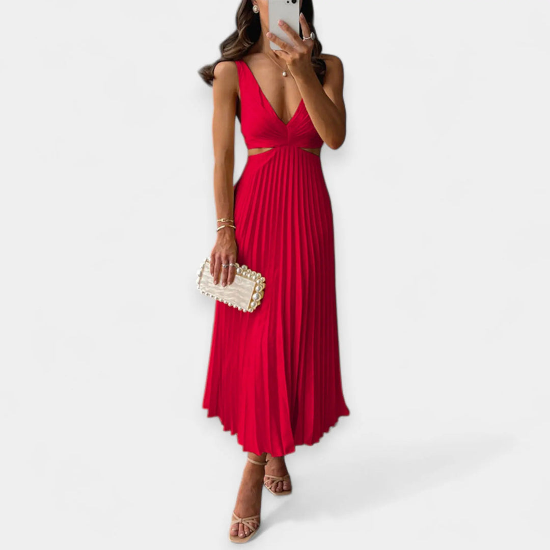 Maxi Dress with Pleated Design Jasmine's Boutique Australia