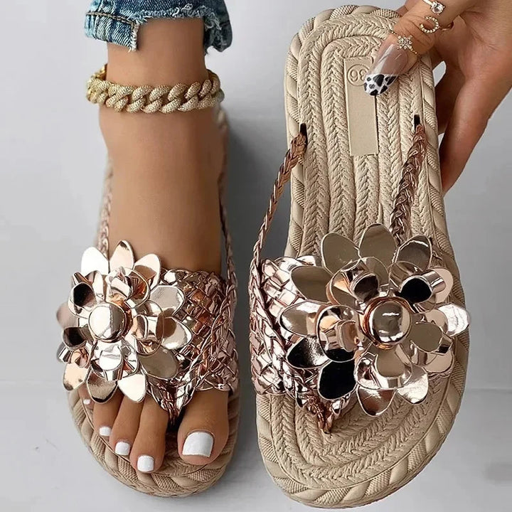 Floria Flip Flops  Liora Lane Boutique  Champagne / 12.5 29.99