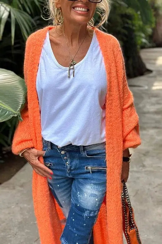 Sunset Glow Long Knit Cardigan Jasmine's Boutique Australia